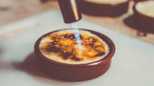 Maçarico para crème brûlée a caramelizar açúcar com chama jet