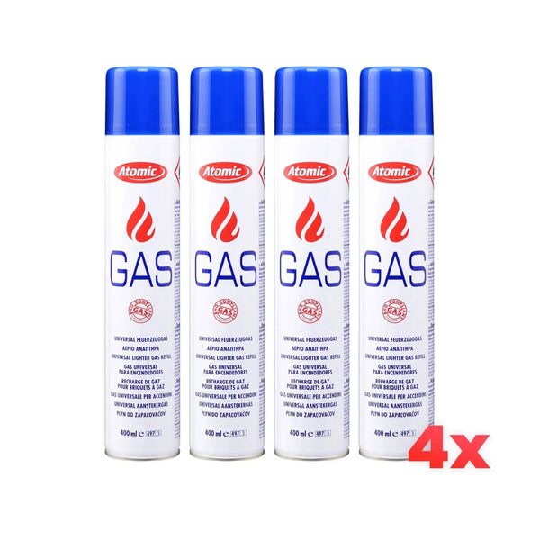 4x Gás para Isqueiro Atomic (400 ml)